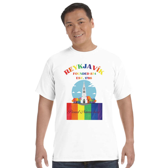 Reykjavik Pride heavyweight unisex T shirt in White