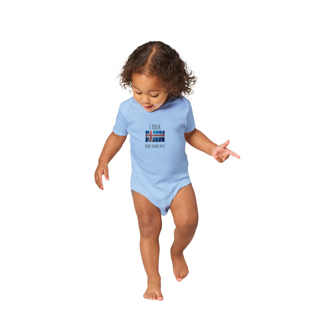 Custom baby onesie with I Rock slogan and Icelandic name for 18 month old 31b15a83-4835-41f5-8787-7ac685f70a64