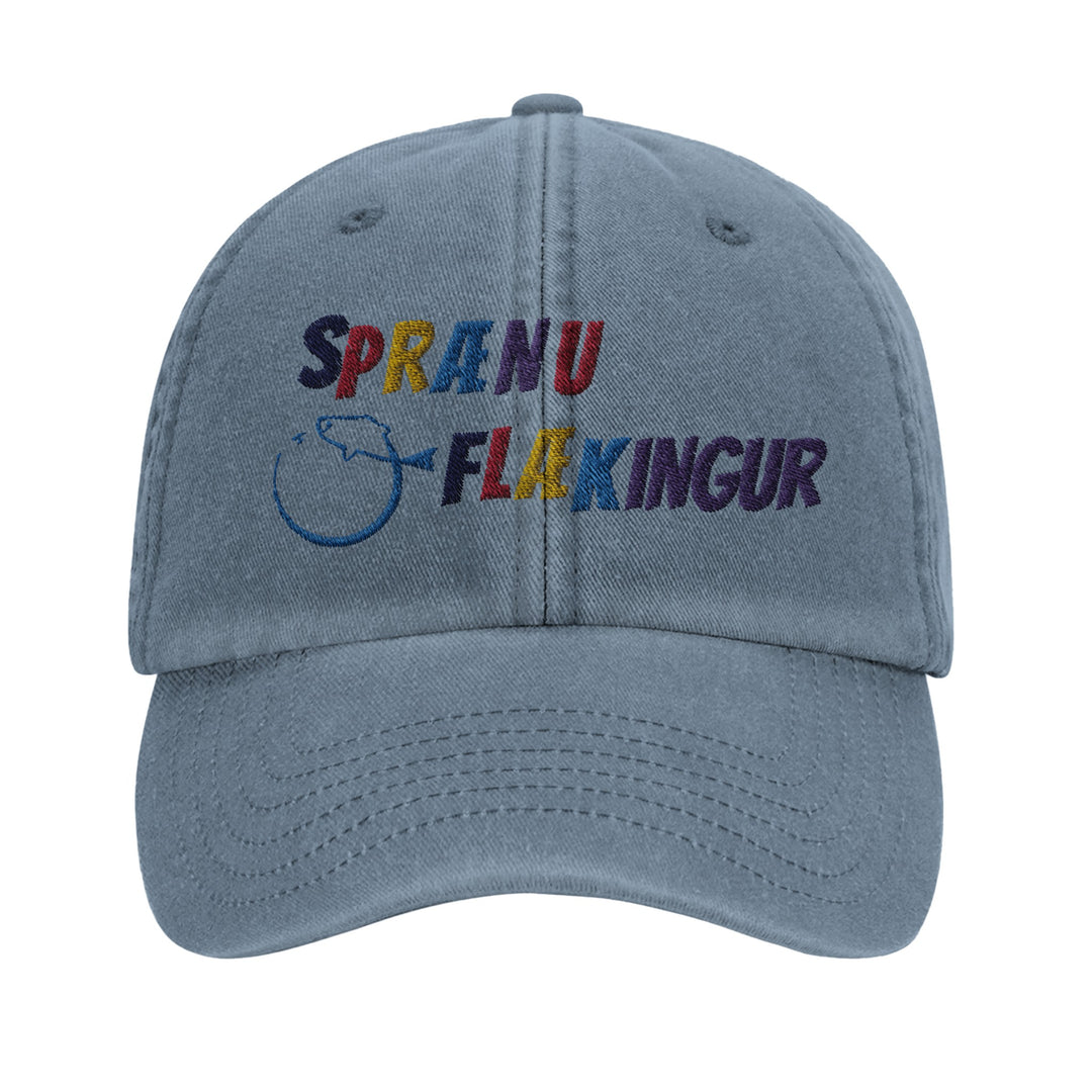 Custom Vintage Cotton Dad Hat for Fly Fishing Adventures in Light Denim