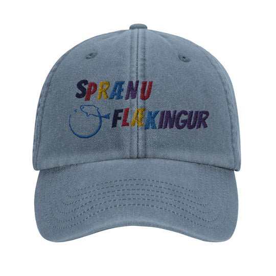 Custom Vintage Cotton Dad Hat for Fly Fishing Adventures in Light Denim