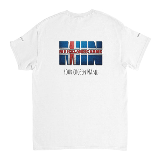 Icelandic horse t-shirt with [customer's name] in White 8576a4c8-7e2c-4cd5-b4c9-bbd06dabc347