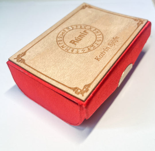 Elder Futhark Rune Set — 26 Handcrafted Pieces in custom Satin Box