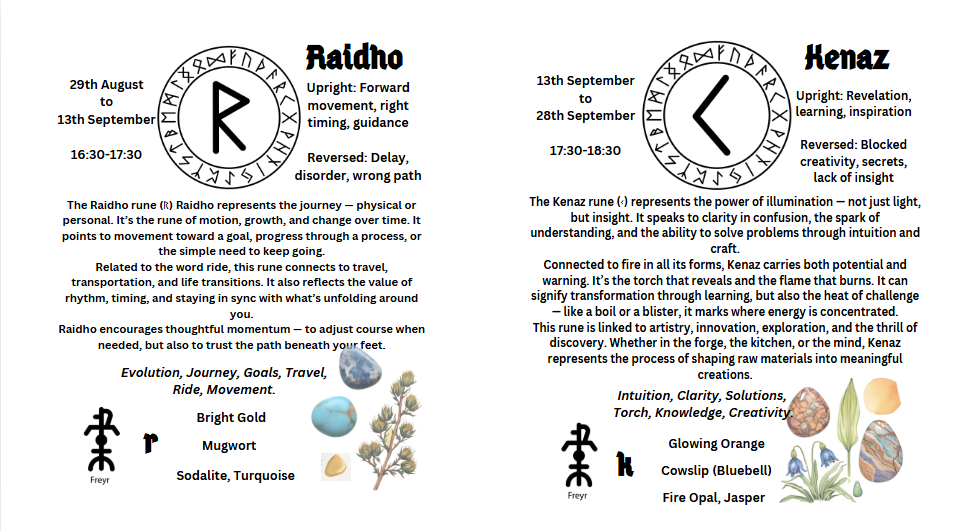 Illustrated Guide to the Nordic Runes in English - Custom Cover - Silk paper Edition