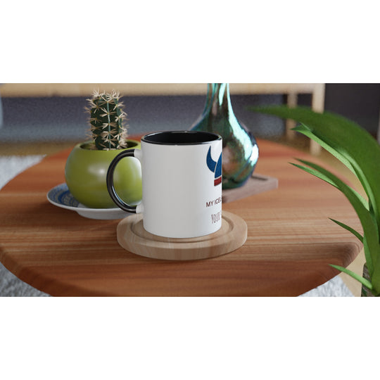 Icelandic name mug, personalized, Ceramic Black handle and inside, white exterior b23ffce3-ab7c-43a4-8ee7-30fa724dcb67